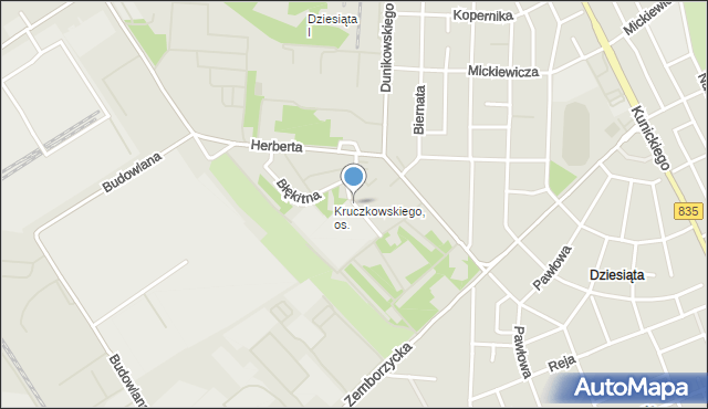 Lublin, Róży Wiatrów, mapa Lublina