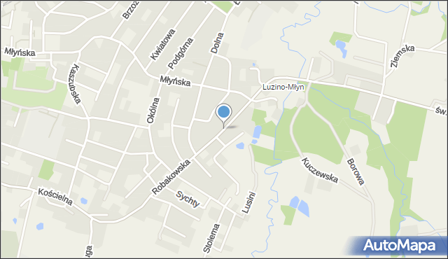 Luzino, Robakowska, mapa Luzino
