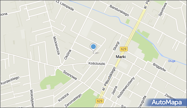 Marki powiat wołomiński, Równa, mapa Marki powiat wołomiński