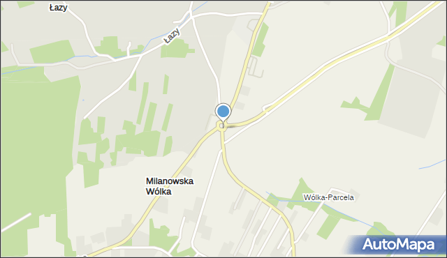 Milanowska Wólka, Rondo Misjonarzy Oblatów Maryi Niepokalanej, mapa Milanowska Wólka
