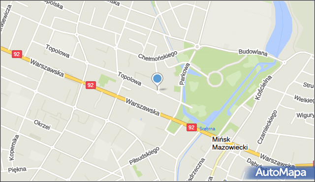 Mińsk Mazowiecki, Rondo Giersza Rajmunda, mapa Mińsk Mazowiecki