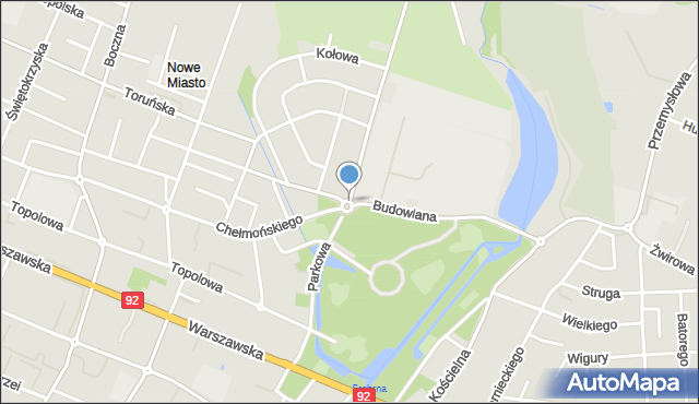 Mińsk Mazowiecki, Rondo NSZZ Solidarność, mapa Mińsk Mazowiecki