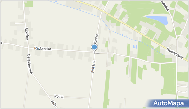 Mleczków, Różana, mapa Mleczków