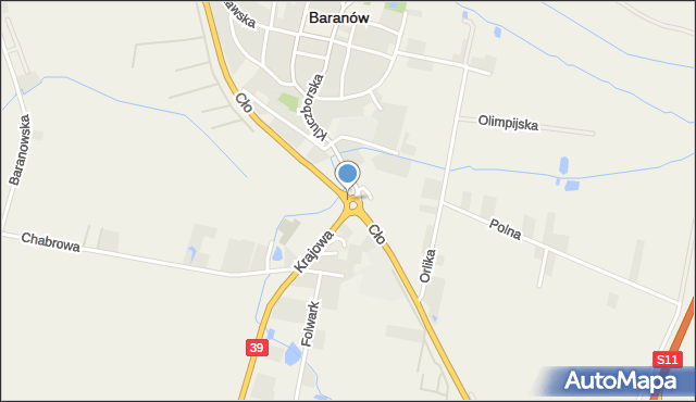 Mroczeń, Rondo NSZZ Solidarność, mapa Mroczeń