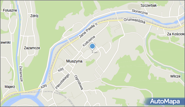 Muszyna, Rolanda, mapa Muszyna
