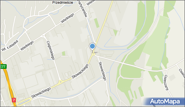 Myślenice, Rondo Kaczyńskiego Lecha, Prezydenta RP, mapa Myślenice