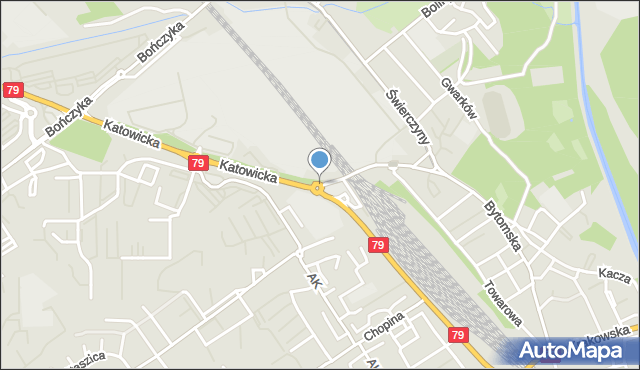 Mysłowice, Rondo Górników Kopalni Mysłowice, mapa Mysłowice