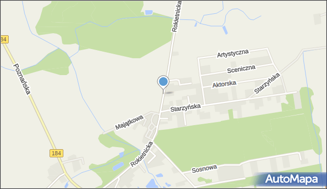 Napachanie, Rokietnicka, mapa Napachanie