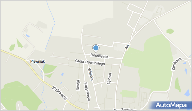 Nowogard, Roosevelta Teodora, mapa Nowogard