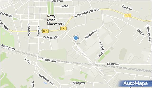Nowy Dwór Mazowiecki, Rondo Piłsudskiego Józefa, marsz., mapa Nowy Dwór Mazowiecki