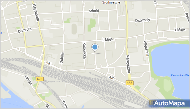 Opole, Robotnicza, mapa Opola