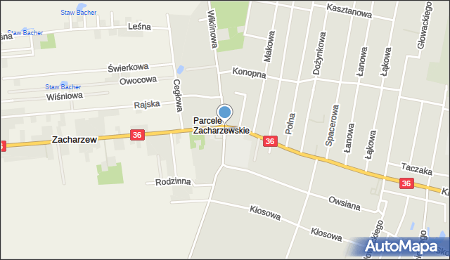 Ostrów Wielkopolski, Rondo Zacharzewskie, mapa Ostrów Wielkopolski