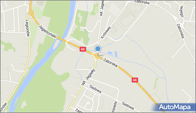Oświęcim, Rondo Górnego Stanisława, ks. kan., mapa Oświęcimia