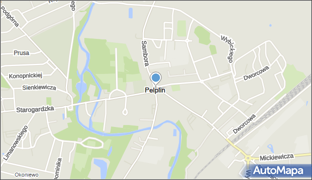 Pelplin, Rondo Przygodzińskiego Józefa, mapa Pelplin