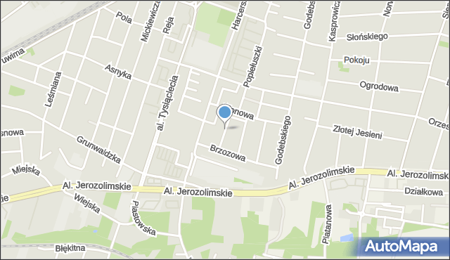 Piastów powiat pruszkowski, Różana, mapa Piastów powiat pruszkowski