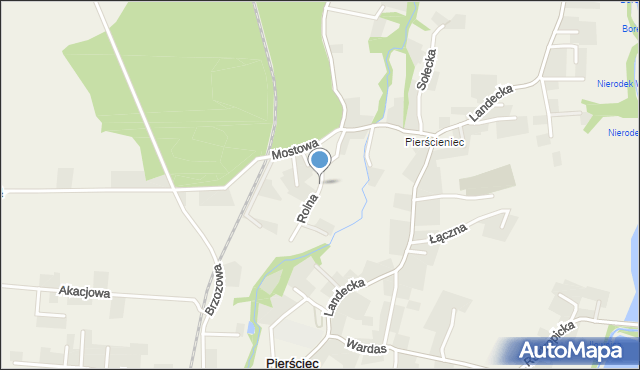 Pierściec, Rolna, mapa Pierściec