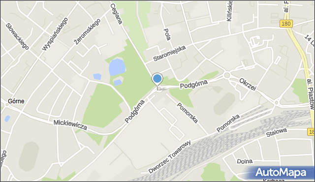 Piła, Rondo Kolejarzy, mapa Piły