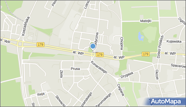 Piła, Rondo PCK, mapa Piły