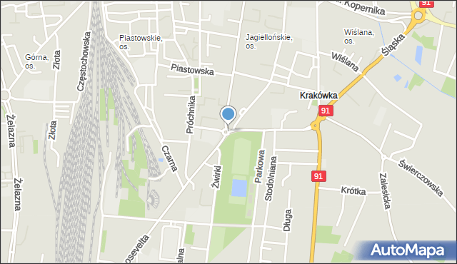 Piotrków Trybunalski, Rondo Żołnierzy Wyklętych, mapa Piotrków Trybunalski