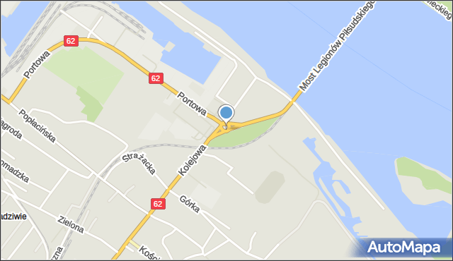Płock, Rondo Lajourdie Jana Marka, inż., mapa Płock