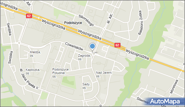 Płock, Rondo Żołnierzy Wyklętych, mapa Płock