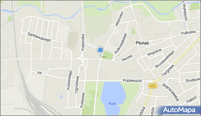Płońsk, Rondo Konstytucji 3 Maja, mapa Płońsk
