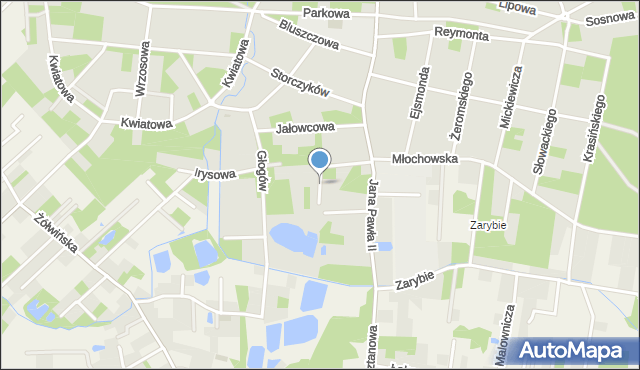 Podkowa Leśna, Różana, mapa Podkowa Leśna