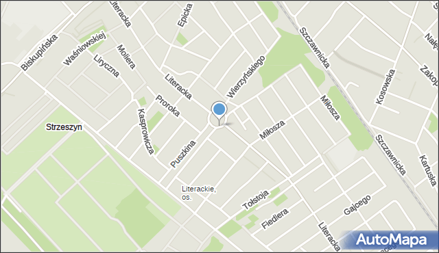 Poznań, Rondo Czapskiego Józefa, mapa Poznania