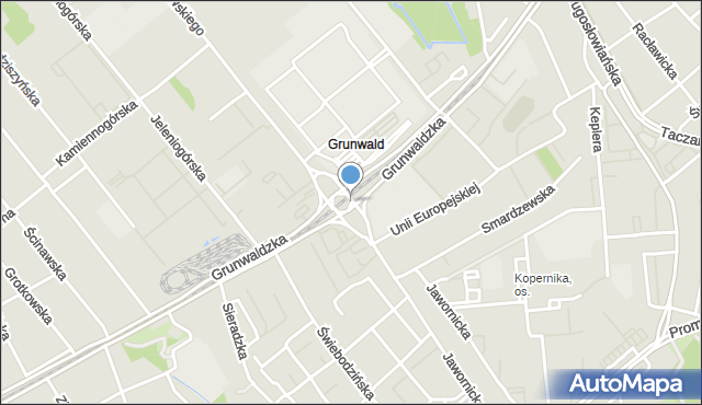 Poznań, Rondo Skubiszewskiego Krzysztofa, mapa Poznania