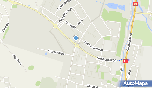 Pruszcz Gdański, Rondo Kaszubskie, mapa Pruszcz Gdański