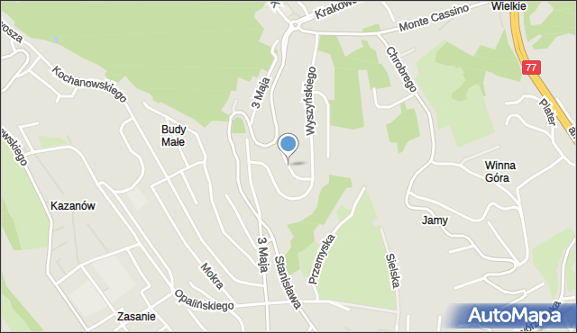 Przemyśl, Romera Eugeniusza, prof., mapa Przemyśla