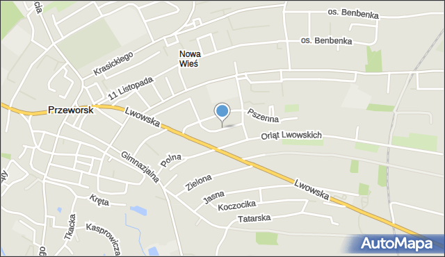 Przeworsk, Rolskiego Tadeusza, płk., mapa Przeworsk