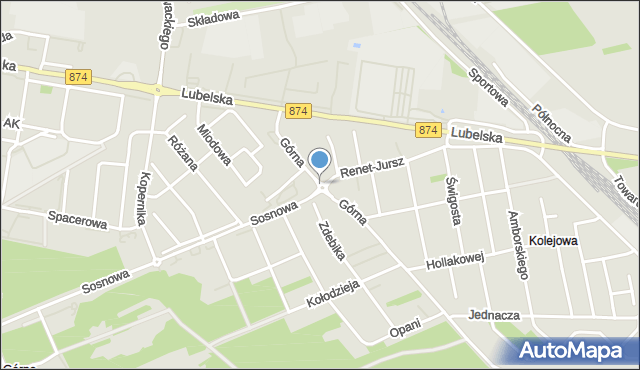 Puławy, Rondo Tajnej Organizacji Nauczycielskiej, mapa Puław