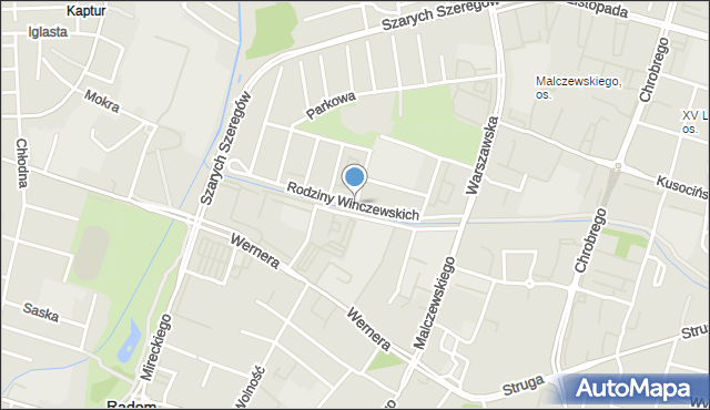 Radom, Rodziny Winczewskich, mapa Radomia