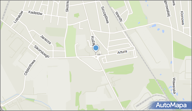 Radzionków, Rondo Popiełuszki Jerzego, bł. ks., mapa Radzionków