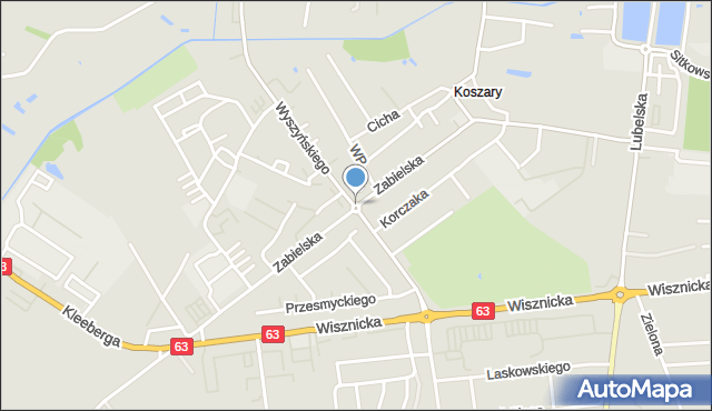 Radzyń Podlaski, Rondo Lipińskiego Karola, mapa Radzyń Podlaski