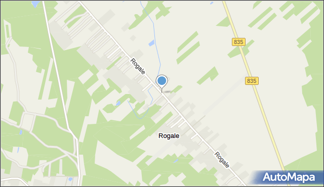 Rogale gmina Księżpol, Rogale, mapa Rogale gmina Księżpol