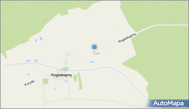 Rogielkajmy, Rogielkajmy, mapa Rogielkajmy