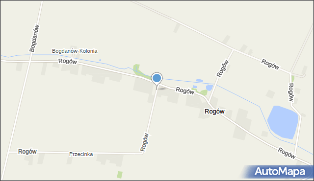 Rogów gmina Kozłów, Rogów, mapa Rogów gmina Kozłów