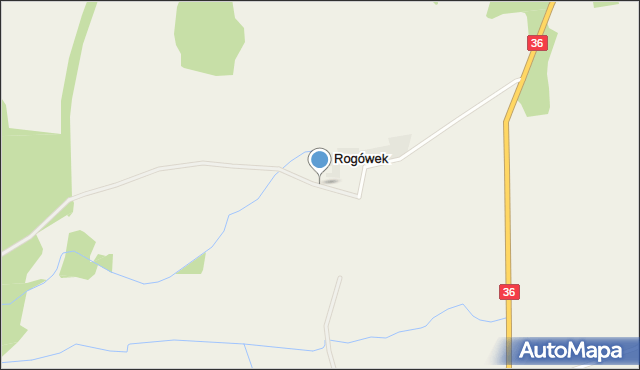 Rogówek gmina Wińsko, Rogówek, mapa Rogówek gmina Wińsko