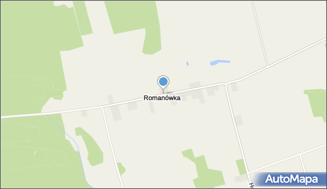 Romanówka gmina Sidra, Romanówka, mapa Romanówka gmina Sidra