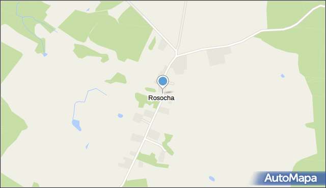 Rosocha gmina Polanów, Rosocha, mapa Rosocha gmina Polanów