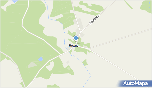 Równo gmina Główczyce, Równo, mapa Równo gmina Główczyce