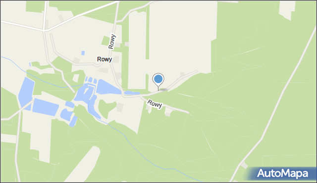 Rowy gmina Łaskarzew, Rowy, mapa Rowy gmina Łaskarzew
