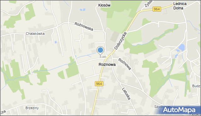 Rożnowa, Rożnowa, mapa Rożnowa