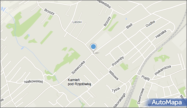 Rybnik, Rondo Pod Zegarem, mapa Rybnika