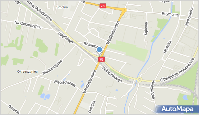 Rybnik, Rondo Północno - Irlandzkie, mapa Rybnika