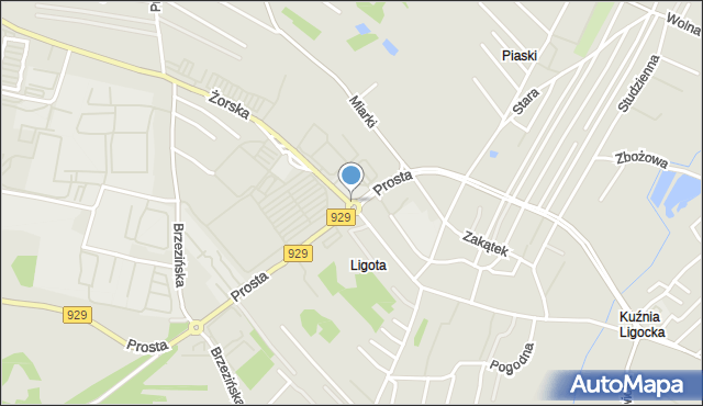 Rybnik, Rondo Żorskie, mapa Rybnika