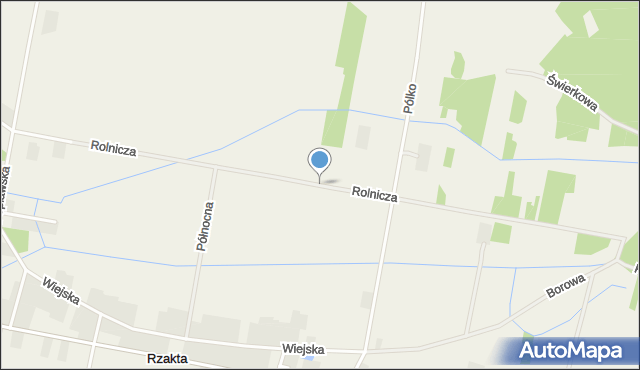 Rzakta, Rolnicza, mapa Rzakta