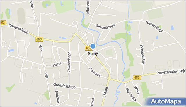 Sejny, Rondo 24 Baonu KOP Sejny, mapa Sejny